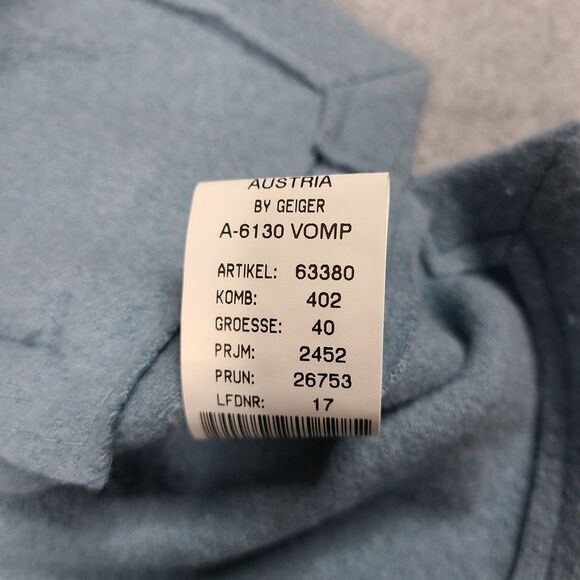 Geiger Pure Wool Jacket Womens 40 Medium Light Baby Blue - Picture 9 of 15